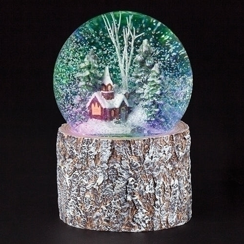 Led Swirl Dome Church with Tree, 6 inch, Multicolor