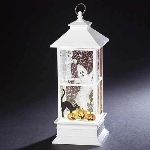 10.5"H LED SWIRL GHOST LANTERN WHITE; BATTERY OP NOT INCLUDED