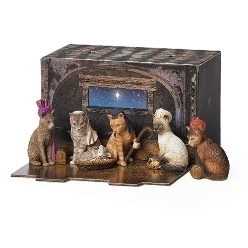 3.2" 6PC ST CAT PAGEANT CRECHE PRINTED BOX "PURFECT PAGEANT