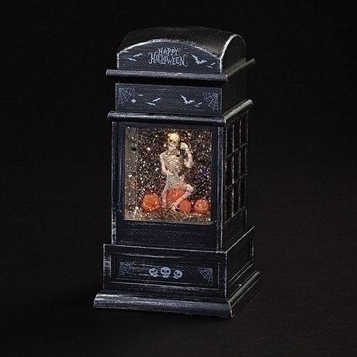 "H LED SWIRL SKELETON PHONEBOOTH; BATT OP/NINCLU; PORT/CORD