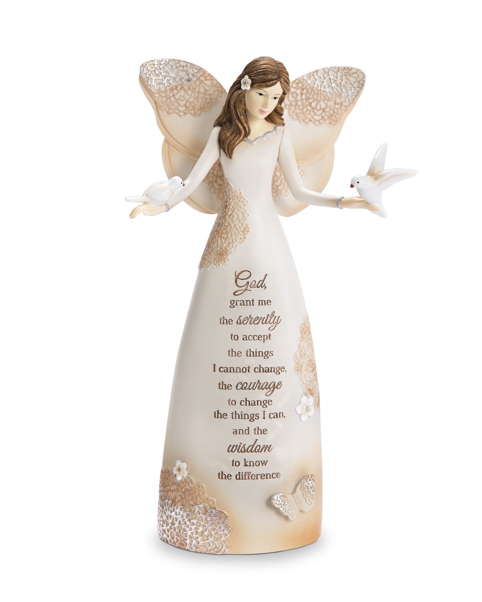 Serenity -9" Angel Holding Doves