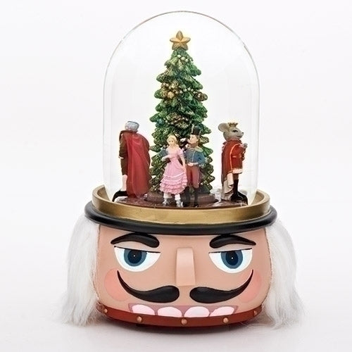 Nutcracker 100MM Musical Holiday Glitterdome Plays Tune Nutcracker Ballet