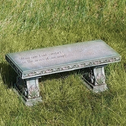 Memorial Bench with Verse Inscribed on Top, 15.25-Inch