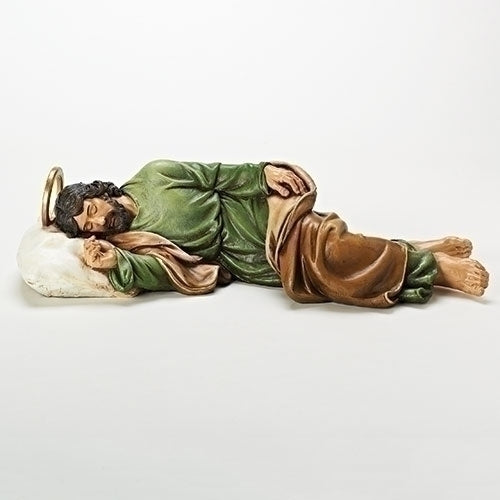 Sleeping St. Joseph Figure, Life of Christ, 5.5" H and 22.5" W
