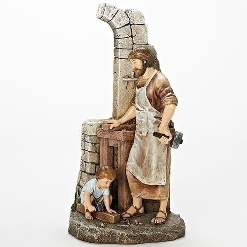 12.75"H THE CARPENTER'S APPRENTICE FIGURE; RENAISSANCE