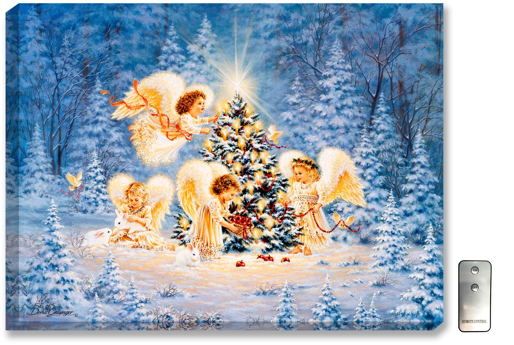 Silent Night Gentle Light 18x24 Light up Print