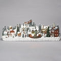 11"H MUSICAL LED MANTLEPIECE VILLAGE, ROTATING; W/ADAPTER