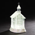10.25"H LED SWIRL DOME CHURCH BATT OP; PORT/CORD