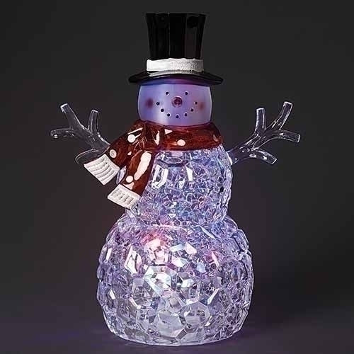 12"H LED SNOWMAN ROTATE LITE ACRYLIC