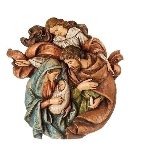 14"H HOLY FAMILY BUST W/ANGEL 	WALL PIECE