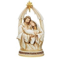 Holy Family Bust Under Star Arch, 11.25 inch, Multicolor