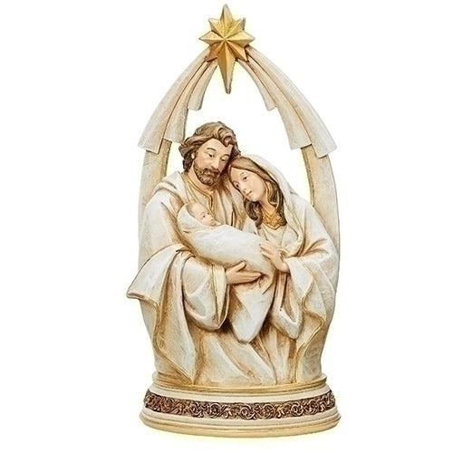Holy Family Bust Under Star Arch, 11.25 inch, Multicolor