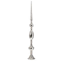 46"H SILVER FINIAL CHRISTMAS TABLE PIECE; KD GLASS