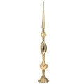 46"H GOLD FINIAL CHRISTMAS TABLE PIECE; KD GLASS