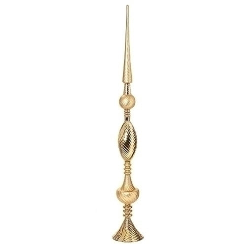 46"H GOLD FINIAL CHRISTMAS TABLE PIECE; KD GLASS