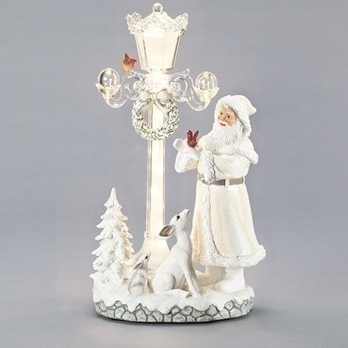 Musical Santa with Led Light Post, 15.5 inch, Multicolor