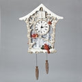 17.25"H LED CARDINAL CUCKOO CLOCK W/SOUND; BATT OP N/INCL