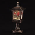 Led Swirl Black Lantern, 12 inch Height