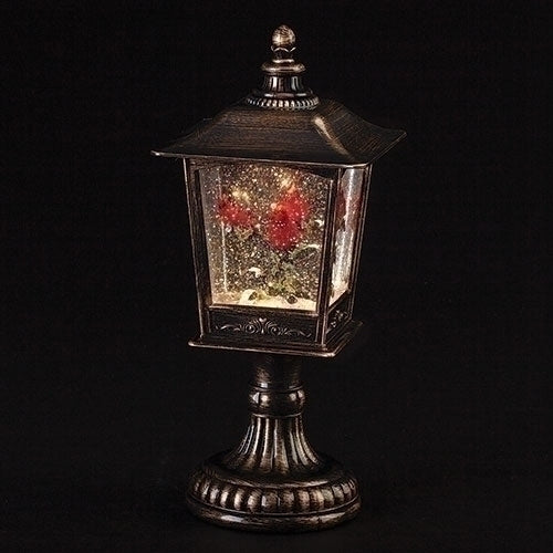 Led Swirl Black Lantern, 12 inch Height
