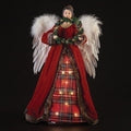 18"H LED ANGEL TREETOPPER PLAID BATTERY OP N/INCL
