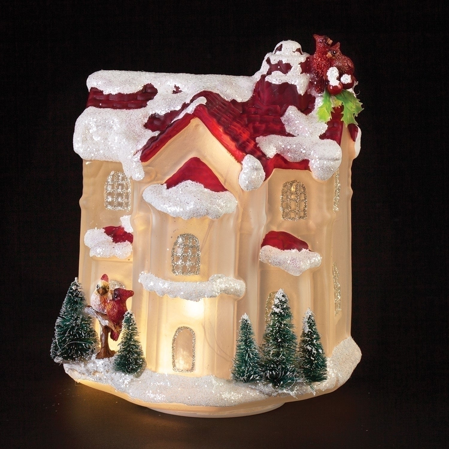 Led House with Cardinal Glass, 7.5 inch, Multicolor