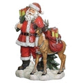 10" H Santa W/ Reindeer & Gifts