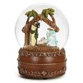 Musical Holy Family with Palm Trees Dome, 6.25-inch Height