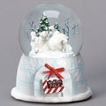 5.7"H MUS POLARBEAR DOME SWIRL & ROTATING