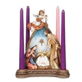 Angel Over Holy Family Advent Candle Holder (Candles not Included)