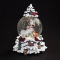 9"H MUS LED SWIRL DOME TREE W/ SANTA & ANIMALS