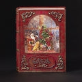 LED Swirl Santa and Elf Book with Christmas Tree Figurine, 8.5-inch Height