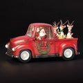Confetti Lites Santa with Reindeer in Truck, 6" H