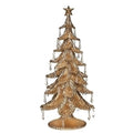 21"H GOLD TREE W/CRYSTAL DROPS & STAR