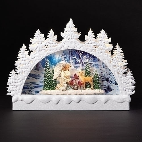 9"H LED SWIRL WHITE ARCH;ANGEL &ANIMALS
