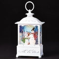 Snowmen Lantern Printed Art Scene Led Swirl Water Dome