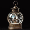 10"HLED SWIRL BLUEBIRD W/HOLLY LANTERN