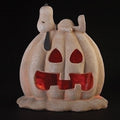 Beige and Stone Finish Orange Snoopy Jack-O-Lantern Halloween Decoration
