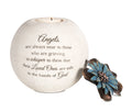 Angel are Near - 5" Round Tea Light Candle Holder
