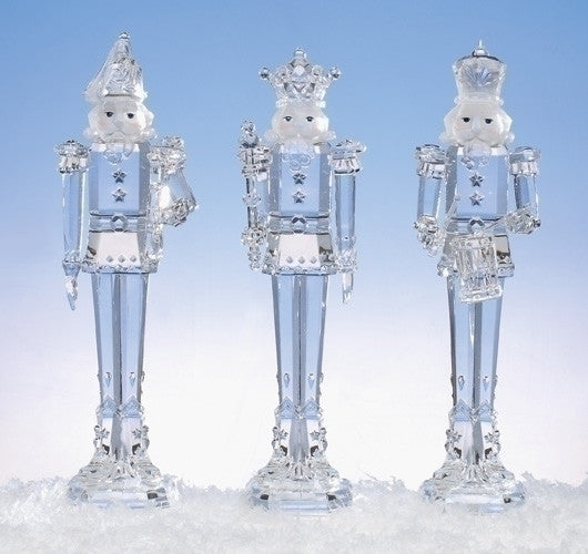 11.75" Nutcracker Fig 3 Piece Set Acrylic