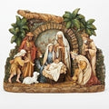 10.25"H SLIM NATIVITY W/FACADE HF, KINGS, ANIMALS, SHEPHERD