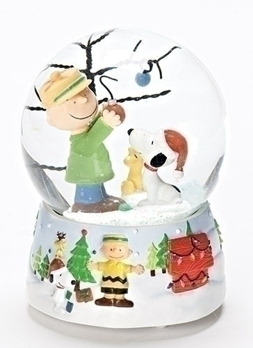 5.25"H MUSICAL CHARLIE BROWN DOME 100MM WINDUP