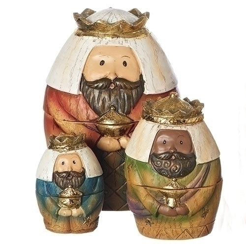 Holy Family Three Kings and Shepherd Christmas Nativity Nesting Dolls Set of 9