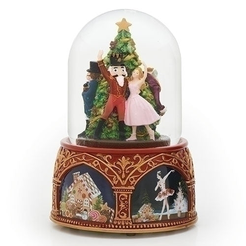 8"H MUSICAL NUTCRACKER DOME W/U 120MM ROTATION