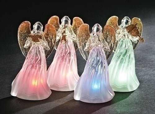 4.5" LED Angel w/Gold Wings
