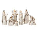 7.5"H 7 PC ST NATIVITY W/ANGEL PAPER CUT STYLE
