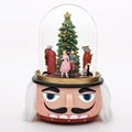 Nutcracker 100MM Musical Holiday Glitterdome Plays Tune Nutcracker Ballet