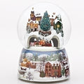 Musical Christmas Train in Village Glitterdome, Rotating, 120mm, Wind Up, 6" H, Resin, Glass and Water, Christmas Collection, Home Decor, Adorable Gift, Beautifully Detailed
