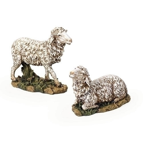 2-Piece Color Lamb Figure Set for 27" Scale Nativity Collection, 14.5" H