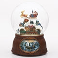 7"H MUSICAL SANTA/TRAIN DOME ROTATING;WOOD BASE W/U 120MM