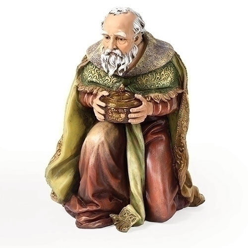 Colored King Melchior Figure for 27" Scale Nativity Collection, 16.5" H